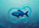 Fish Icon highlighting aquatic theme
